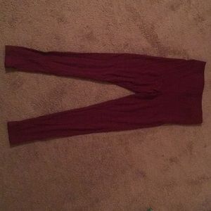 F21 Burgundy leggings